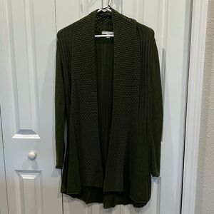 Olive Green Duster Sweater